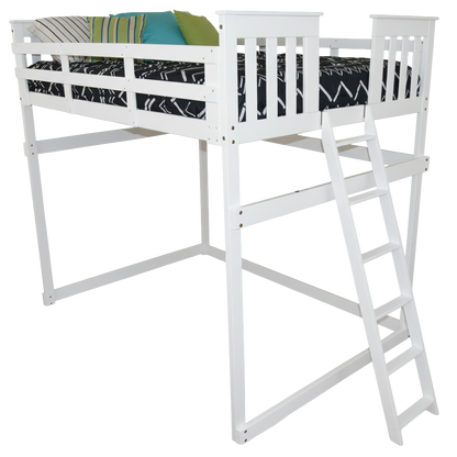 Versaloft Mission Amish Made Loft Bed Frame with End Ladder