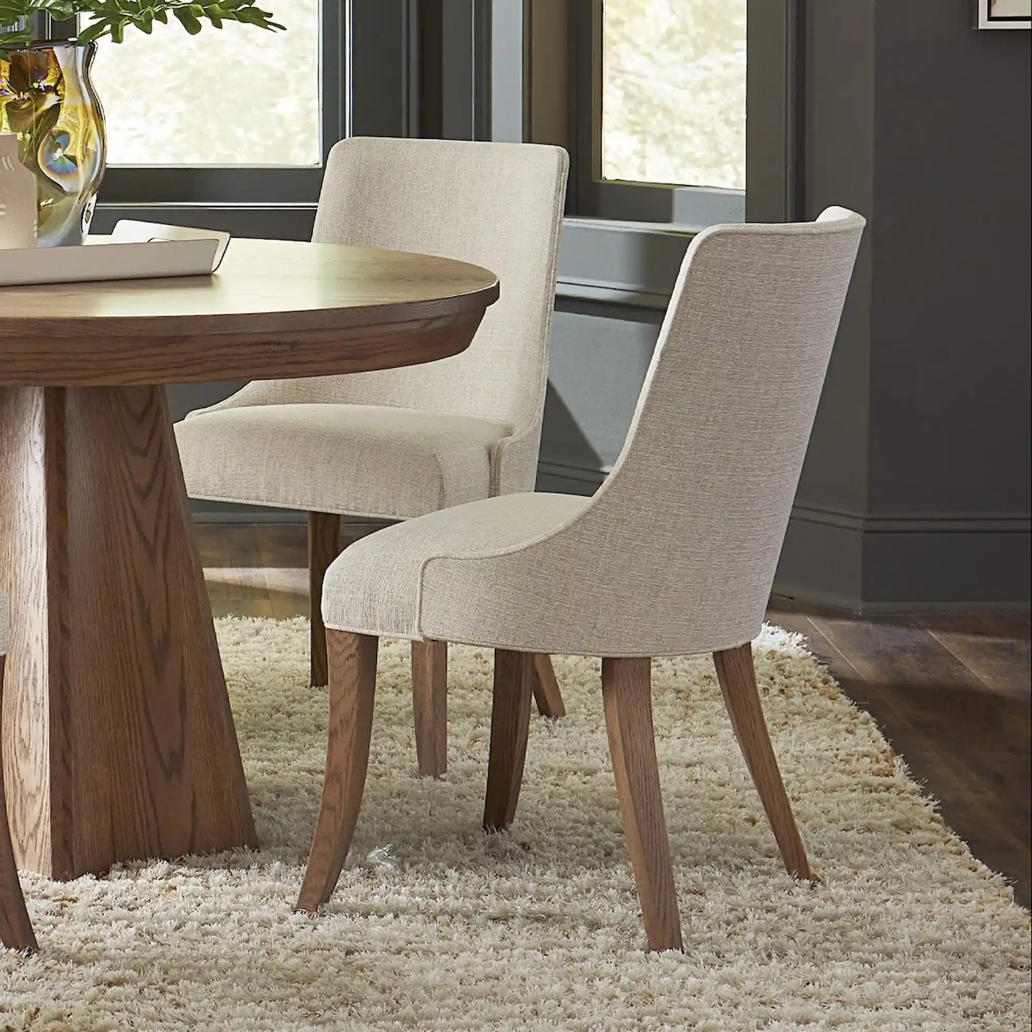 Fairfield Chair in Oak with American Antique Stain and Melody Fabric