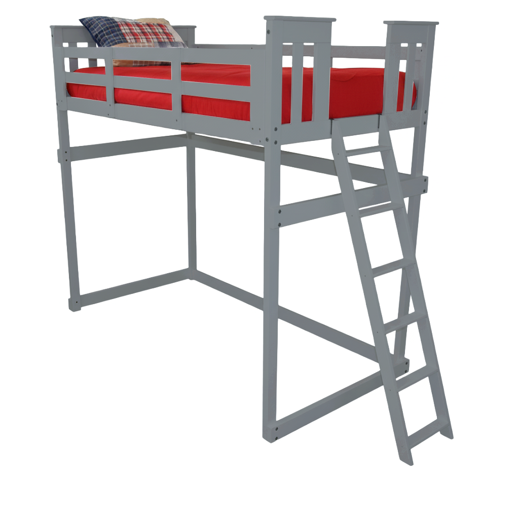 Versaloft Mission Amish Made Loft Bed Frame with End Ladder