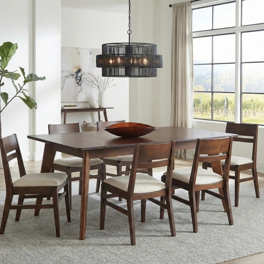 Hoffman Table in Brown Maple with Asbury Brown Stain