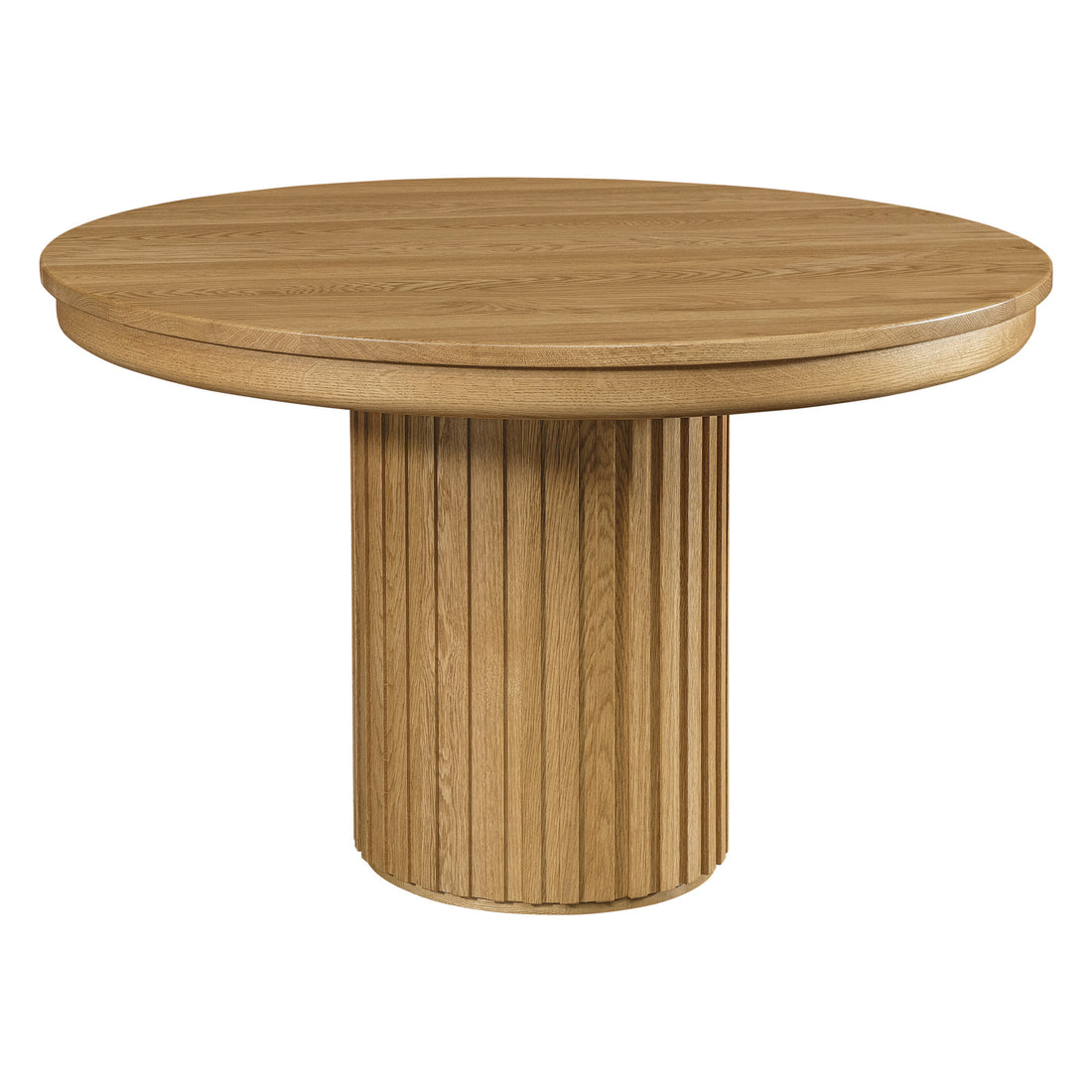 Hoosier Timbercraft Inwood Fluted Oak Round Pedestal Table