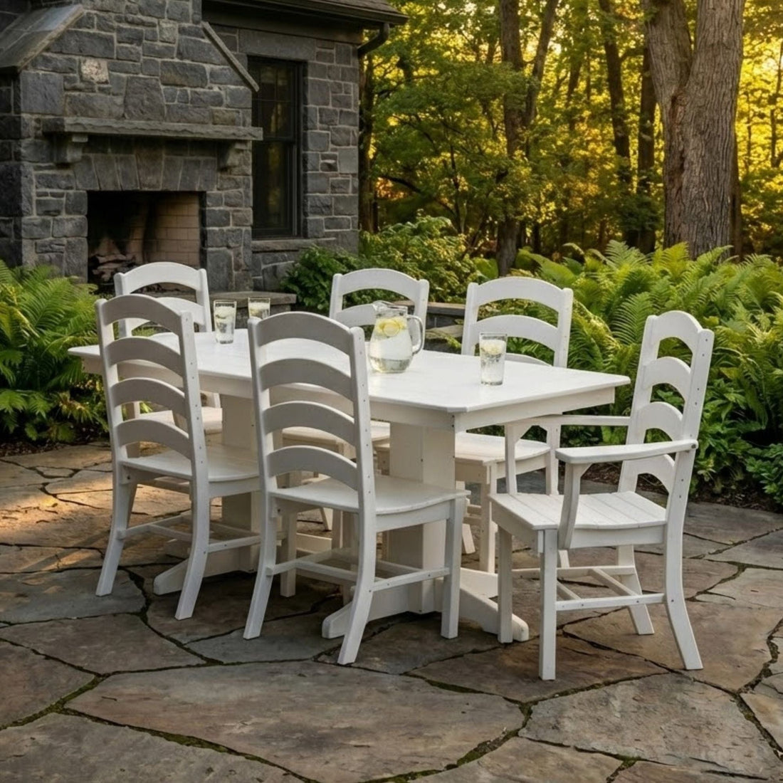 Keystone Amish Co. Josie 7-Piece Poly Lumber Outdoor Dining Set