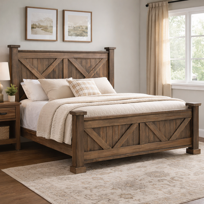 High Bank Woodworks Pendleton Maple Bed Frame