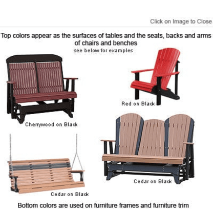LuxCraft Adirondack 4-Foot Poly Composite Porch Swing