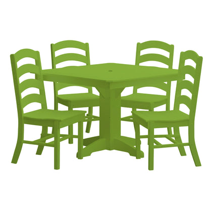 Keystone Amish Co. Josie 5-Piece Square Poly Outdoor Dining Set