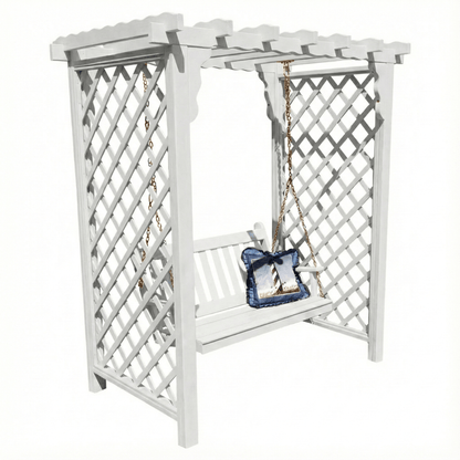 Heritage Lawncraft Manchester Wooden Arbor with Swing