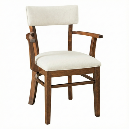 Hoosier Timbercraft Miller Upholstered Dining Arm Chair