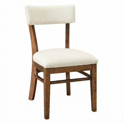 Miller Side Chair in Earthtone Stain with Knit Fabric