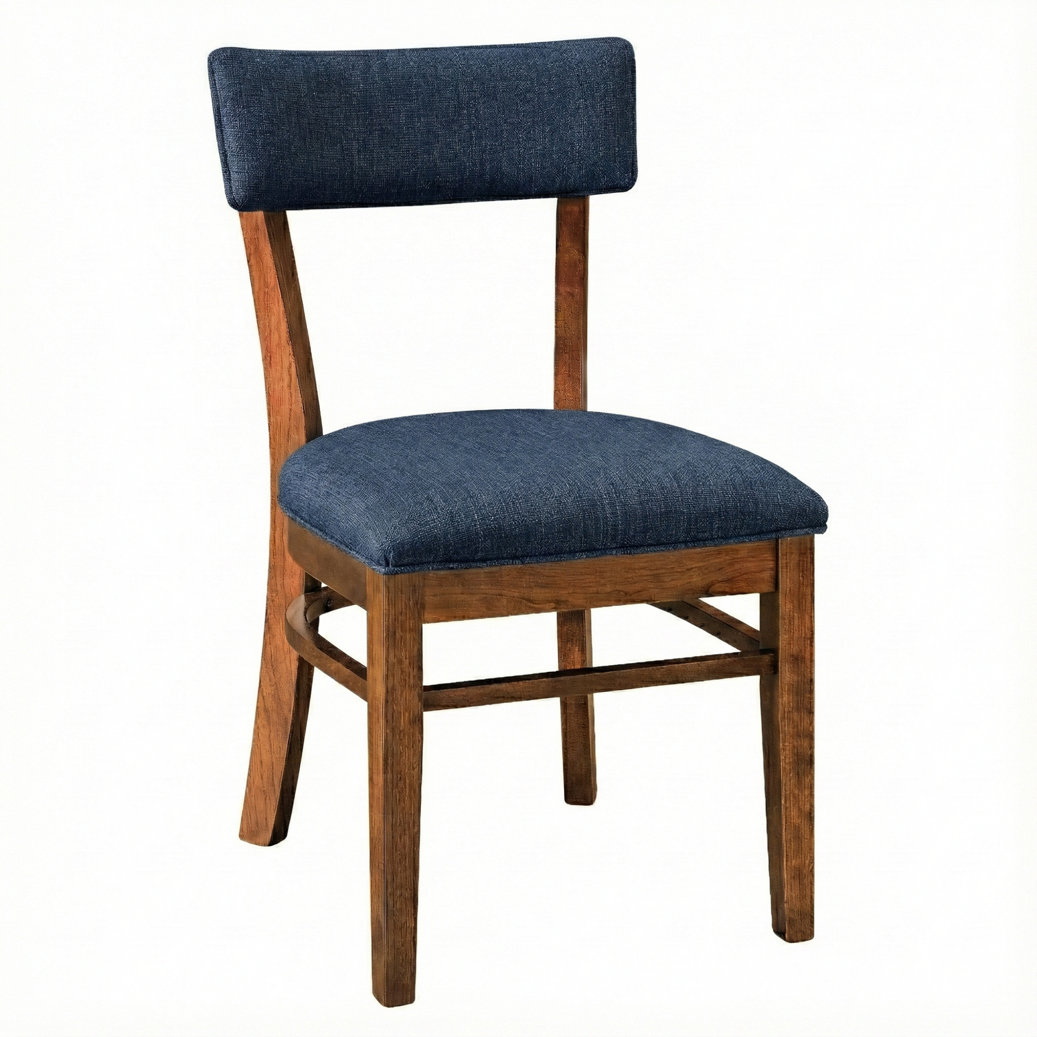 Miller Side Chair in Malaguania Stain with Royal Fabric