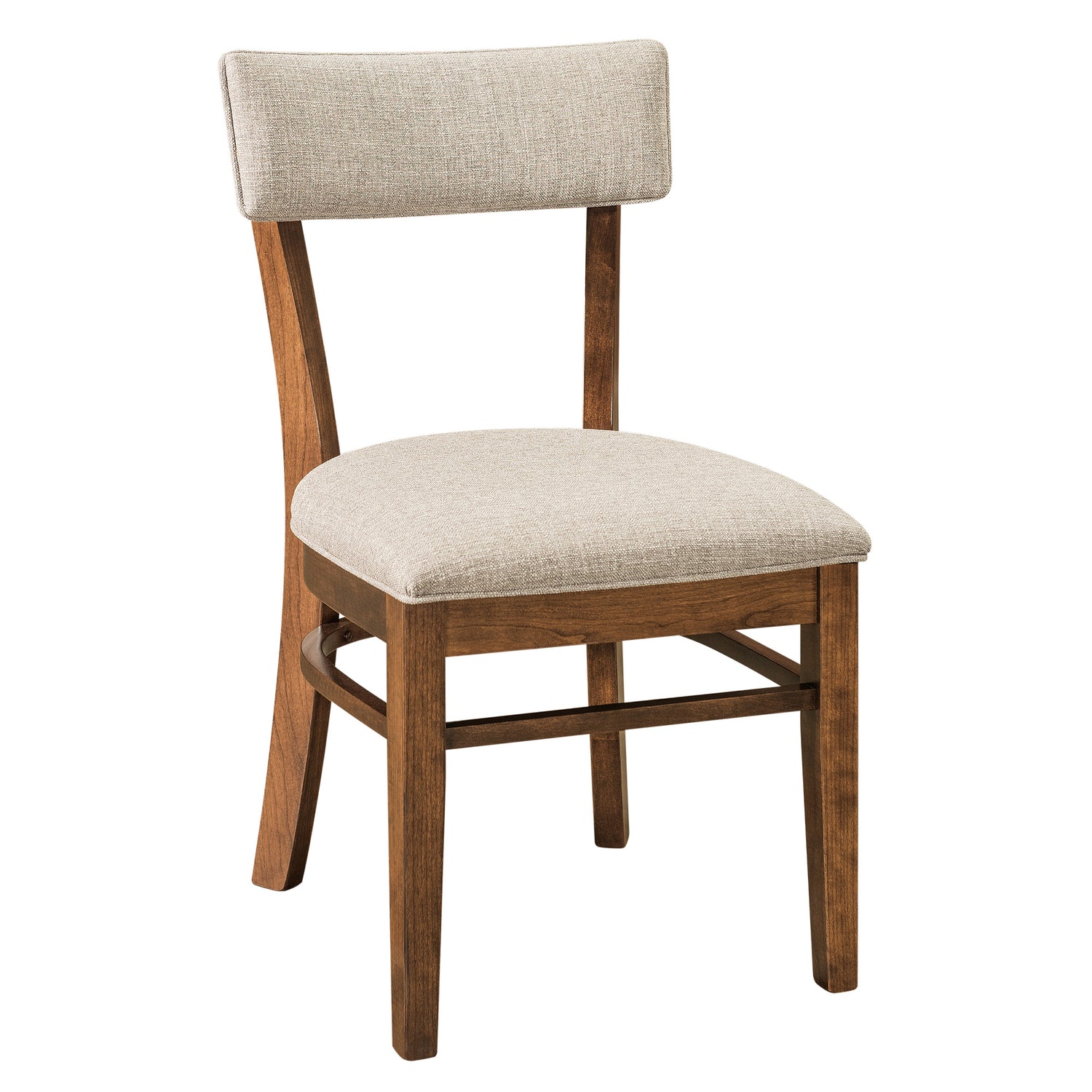 Miller Side Chair in Earthtone Stain with Canal Fabric