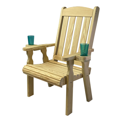 Amish Casual Heavy Duty 600 Lb High Back Mission Treated Patio Chair