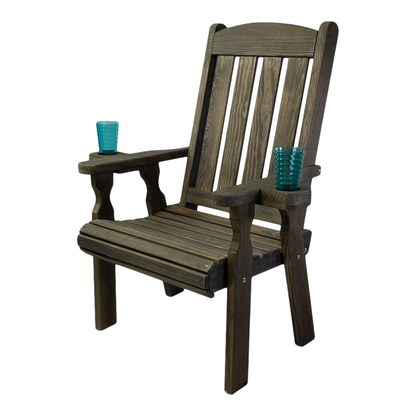 Amish Casual Heavy Duty 600 Lb High Back Mission Treated Patio Chair