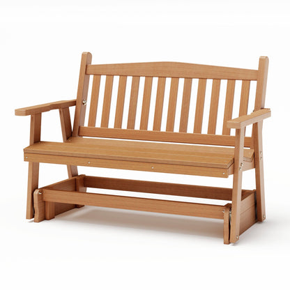 SimplyPoly Amish Made Mission Recycled Plastic Porch Glider