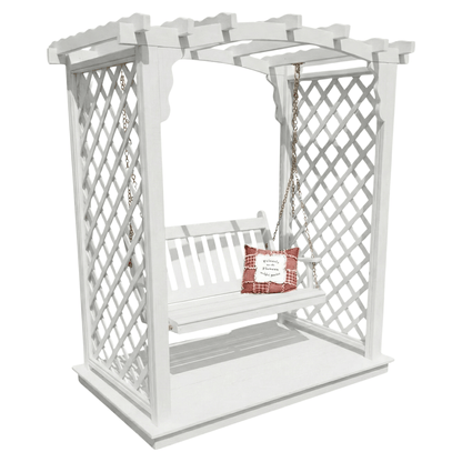 Heritage Lawncraft Newberry Wooden Garden Arbor With Swing