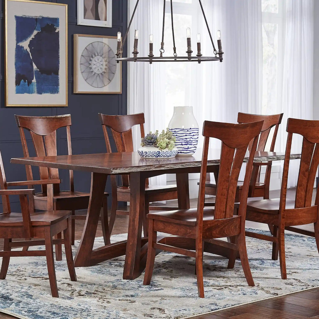 Hoosier Timbercraft Owen Live Edge Cherry Dining Table