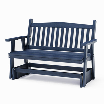 SimplyPoly Amish Made Mission Recycled Plastic Porch Glider