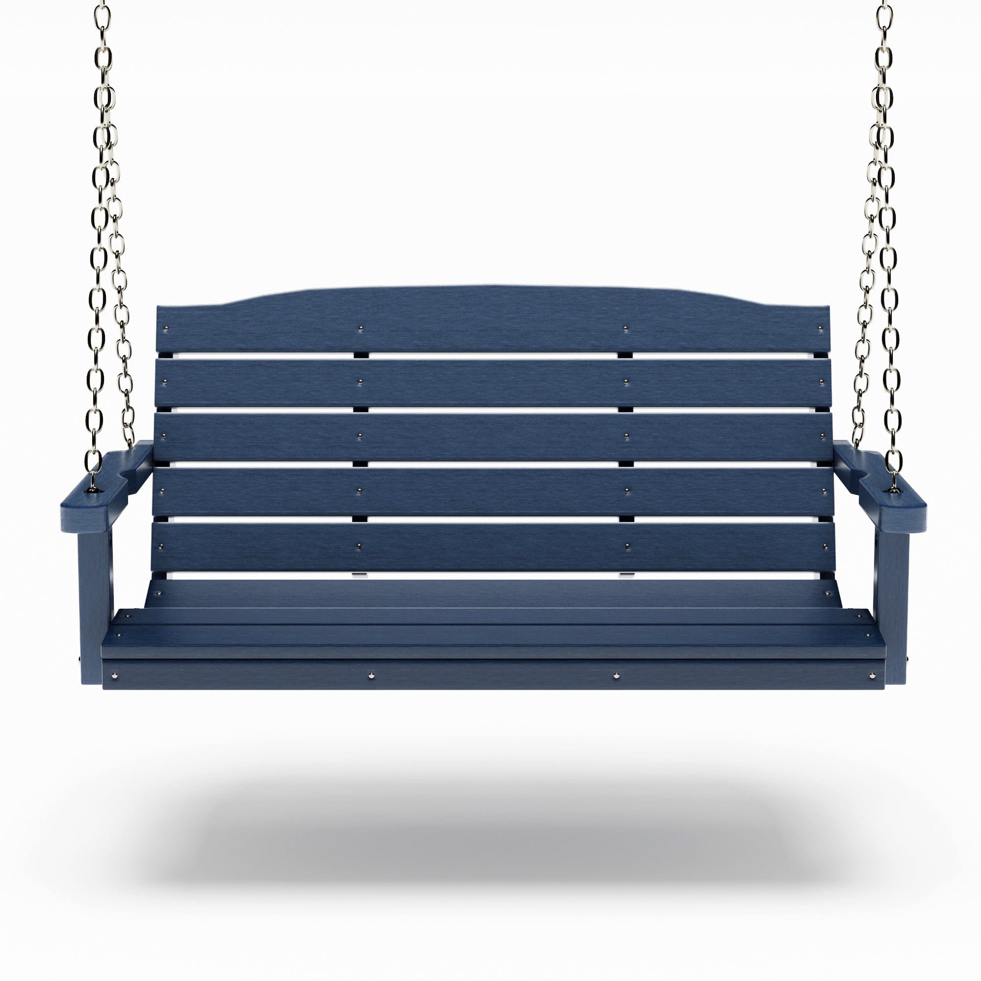 SimplyPoly 5 Foot Amish Made Classic Recycled Plastic Porch Swing, Bright White