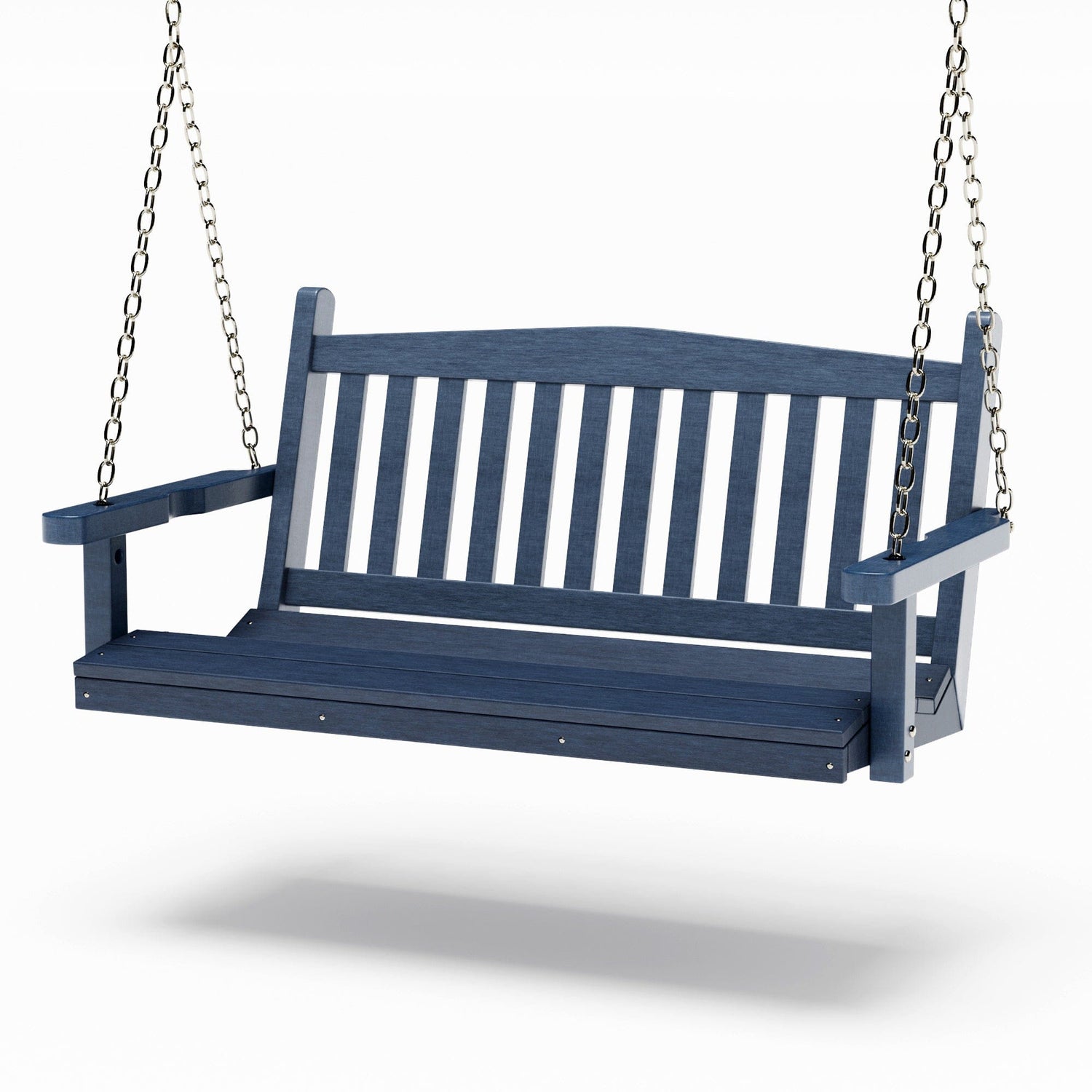 SimplyPoly 5 Foot Amish Made Mission Recycled Plastic Porch Swing, Birchwood Wood Grain