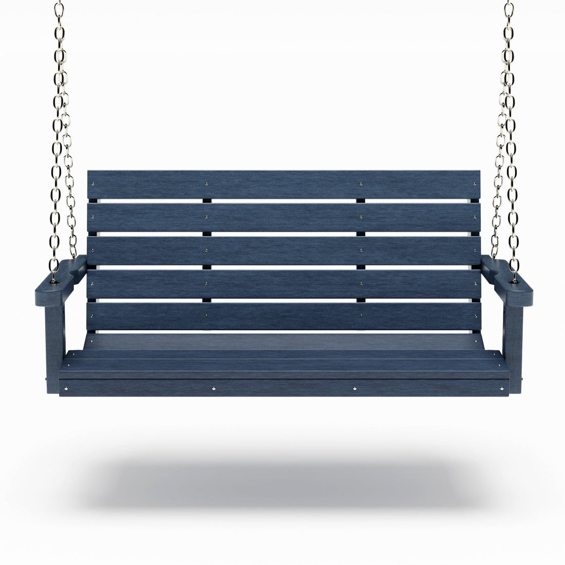 SimplyPoly 4 Foot Amish Made Signature Recycled Plastic Porch Swing, Patriot Blue