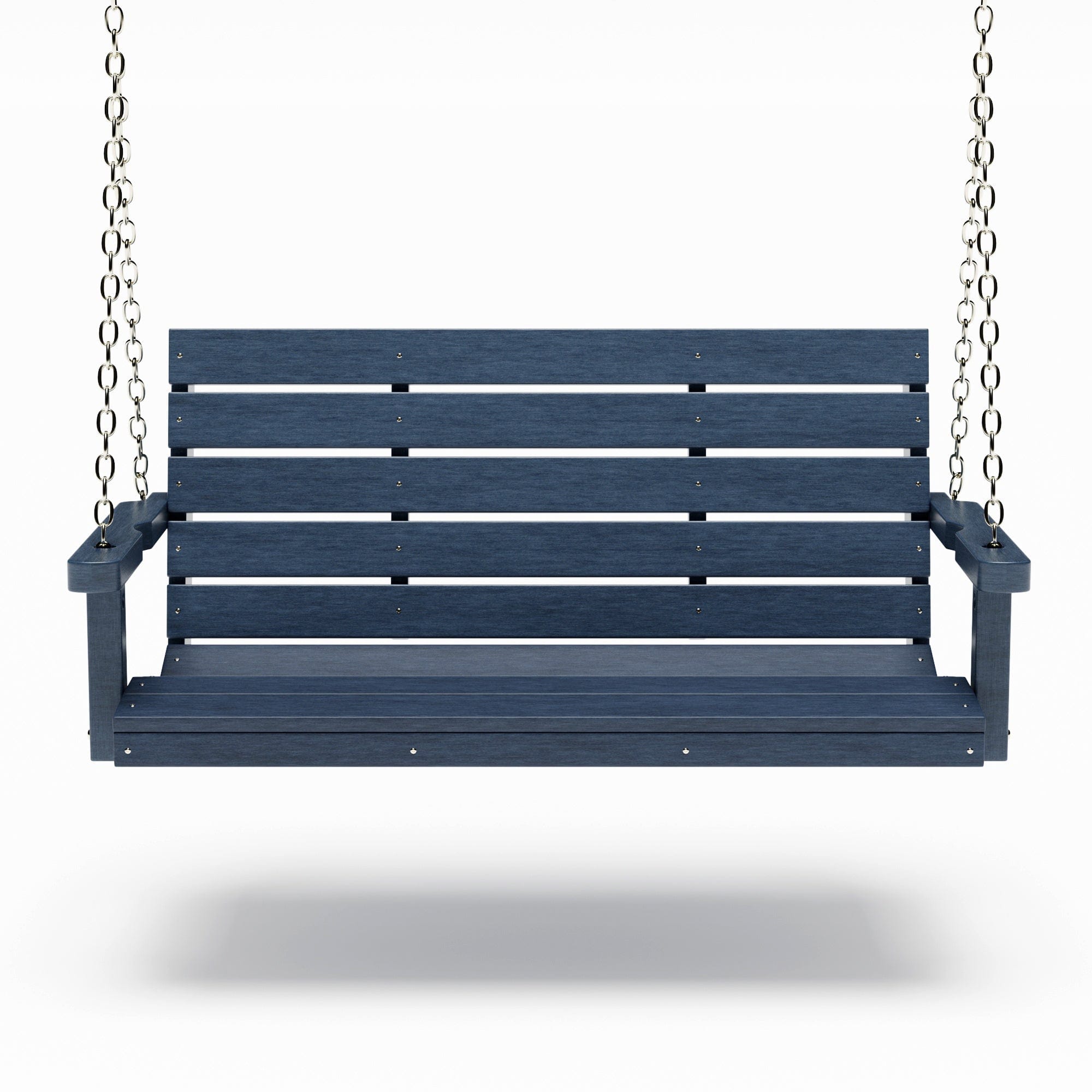 SimplyPoly 4 Foot Amish Made Signature Recycled Plastic Porch Swing, Bright White