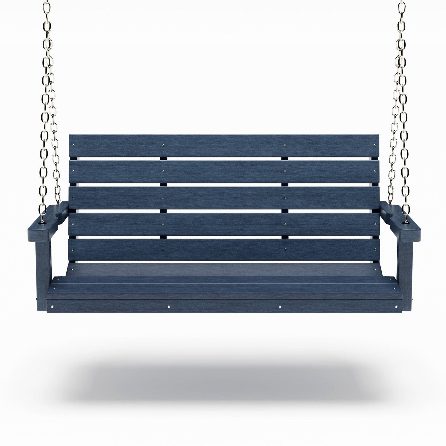 SimplyPoly 5 Foot Amish Made Signature Recycled Plastic Porch Swing, Weathered Wood