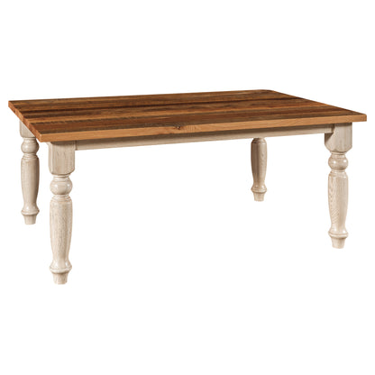 Hoosier Timbercraft Reclaimed Oak Barnwood 4-Person Dining Table &amp; Bench Set