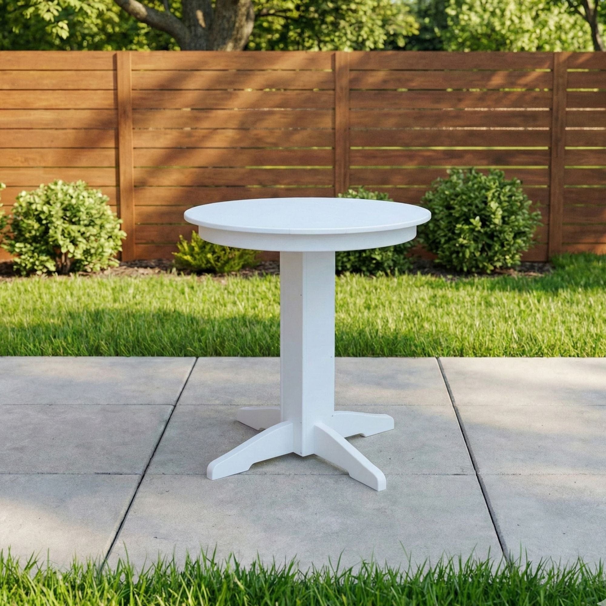 Keystone Amish Co. Round Poly Lumber Counter Height Table