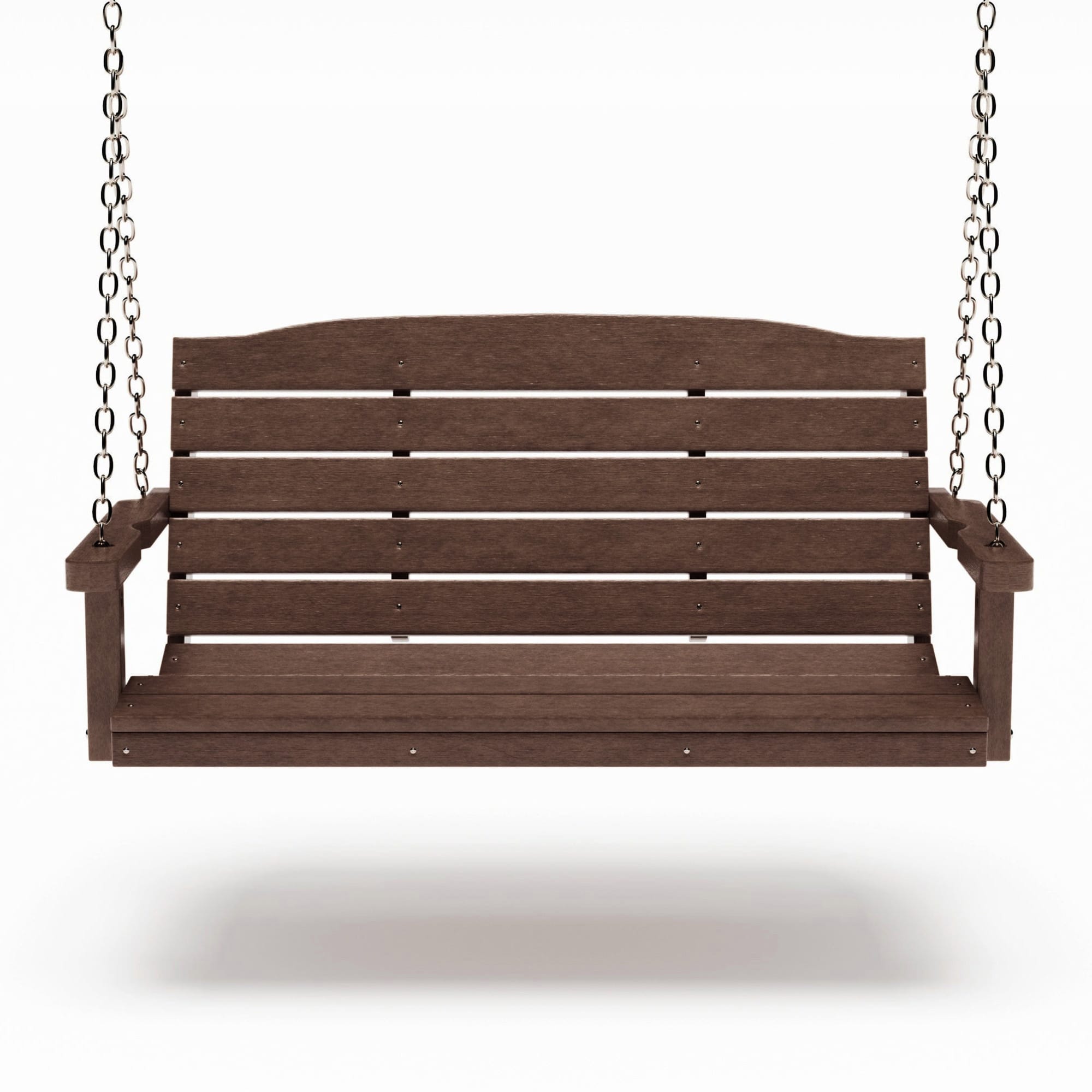 SimplyPoly 5 Foot Amish Made Classic Recycled Plastic Porch Swing, Bright White