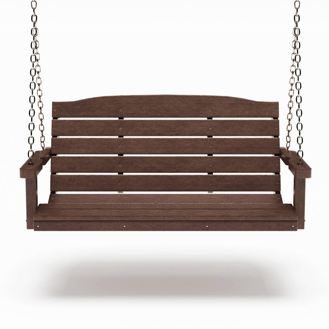SimplyPoly 5 Foot Amish Made Classic Recycled Plastic Porch Swing, Tudor Brown