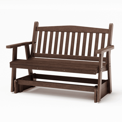 SimplyPoly Amish Made Mission Recycled Plastic Porch Glider