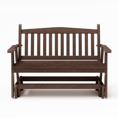SimplyPoly Amish Made Mission Recycled Plastic Porch Glider