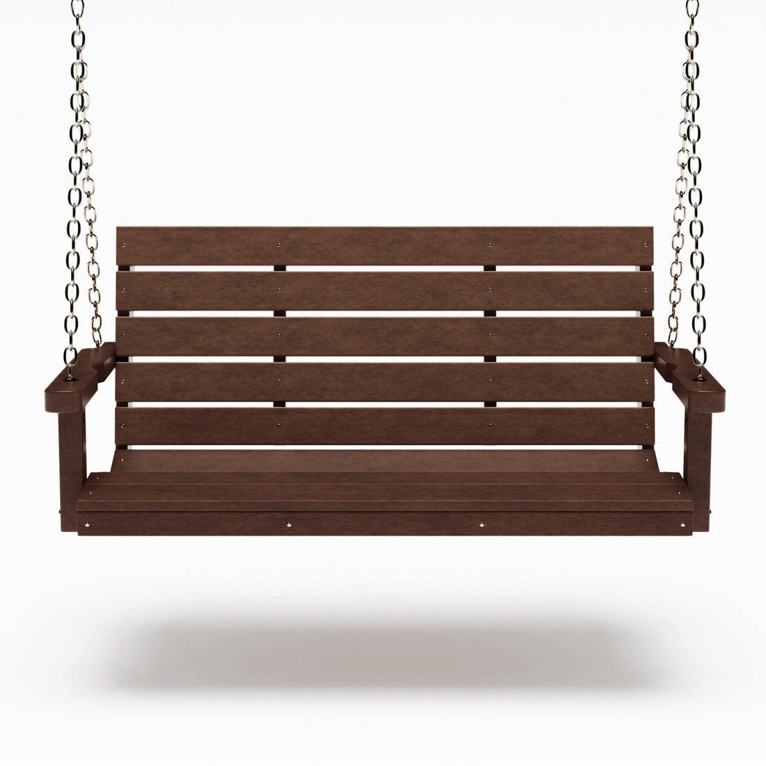 SimplyPoly 5 Foot Amish Made Signature Recycled Plastic Porch Swing, Tudor Brown