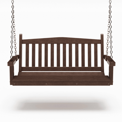 SimplyPoly 4 Foot Amish Made Mission Recycled Plastic Porch Swing, Patriot Blue