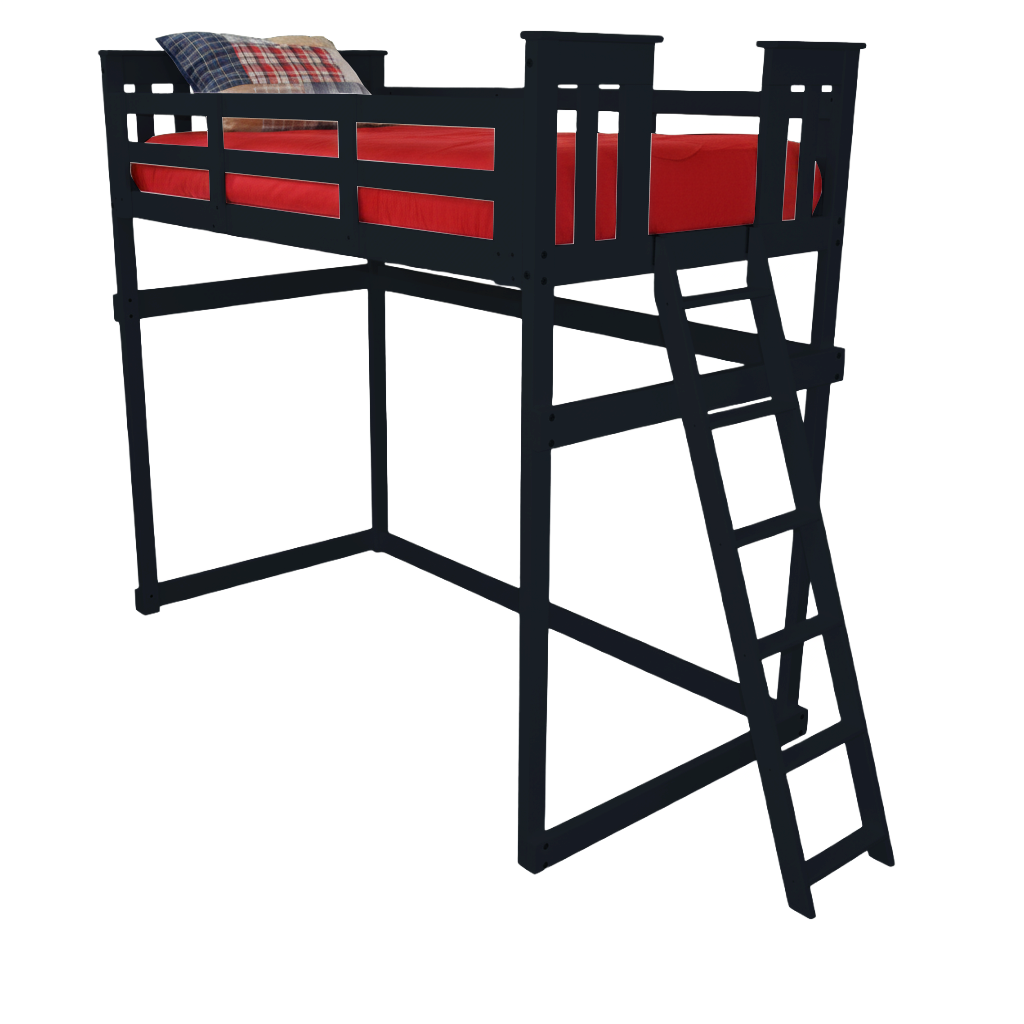 Versaloft Mission Amish Made Loft Bed Frame with End Ladder
