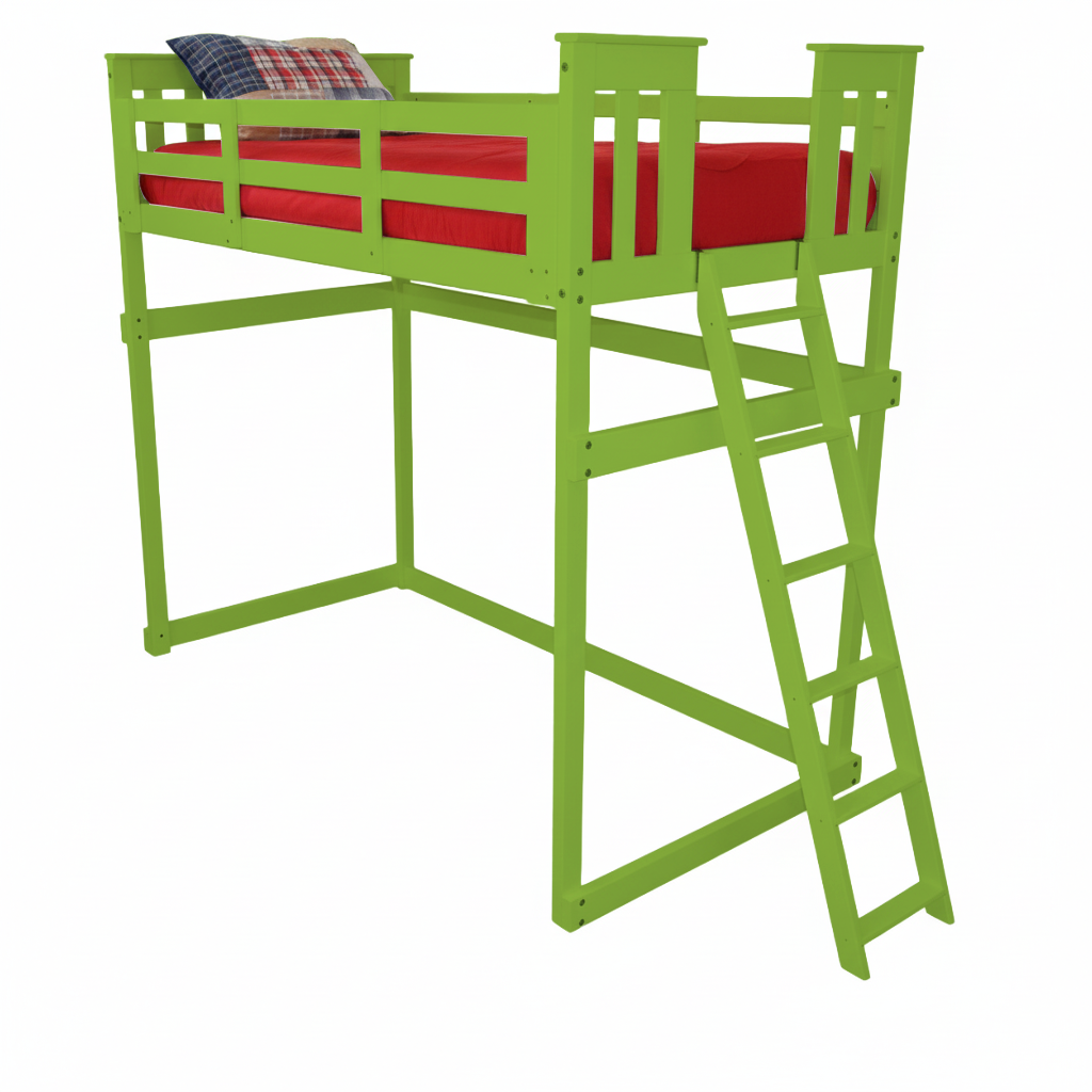 Versaloft Mission Amish Made Loft Bed Frame with End Ladder