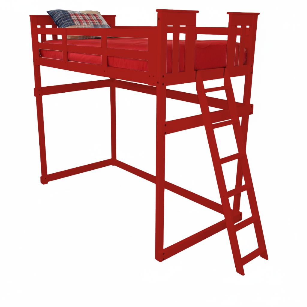 Versaloft Mission Amish Made Loft Bed Frame with End Ladder