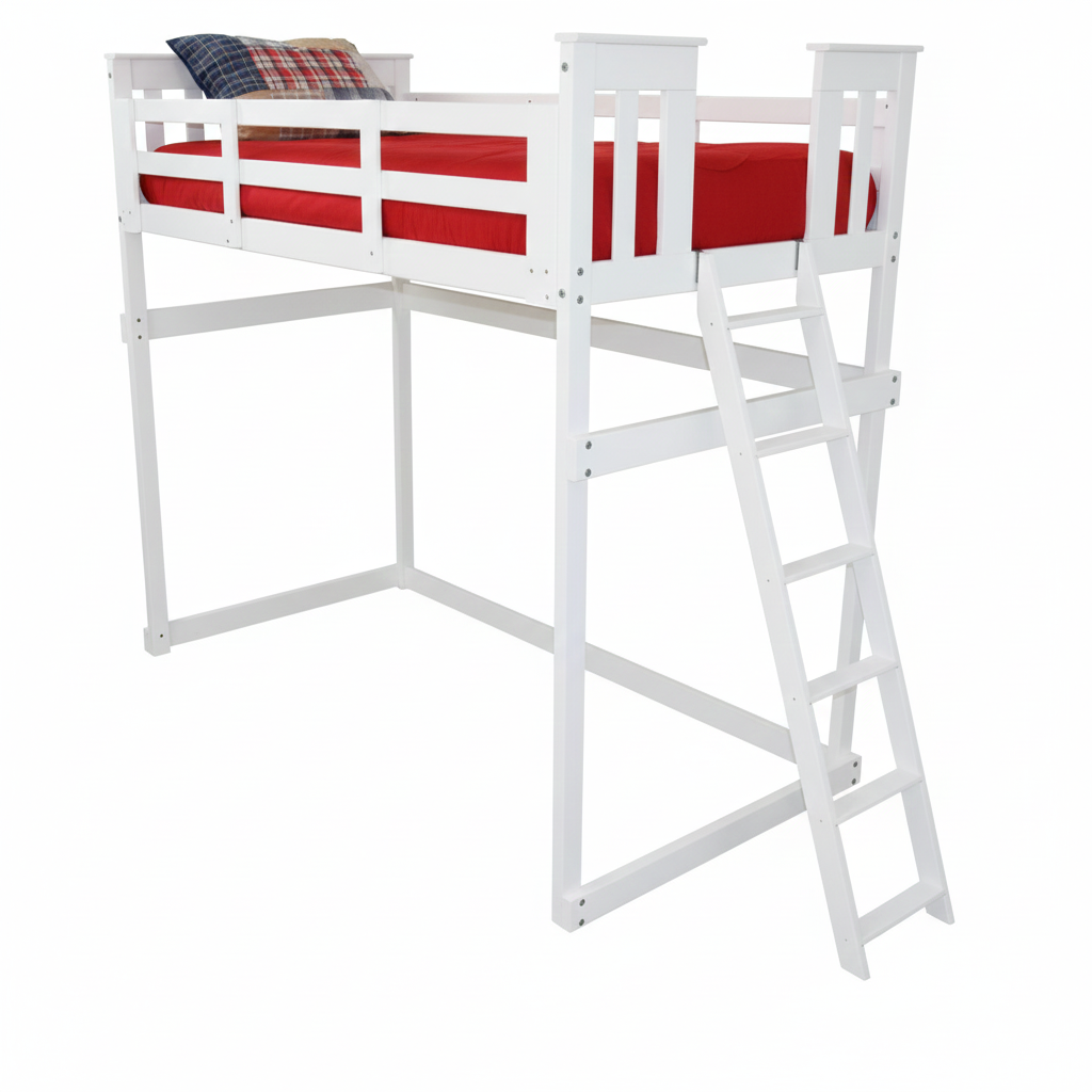 Versaloft Mission Amish Made Loft Bed Frame with End Ladder