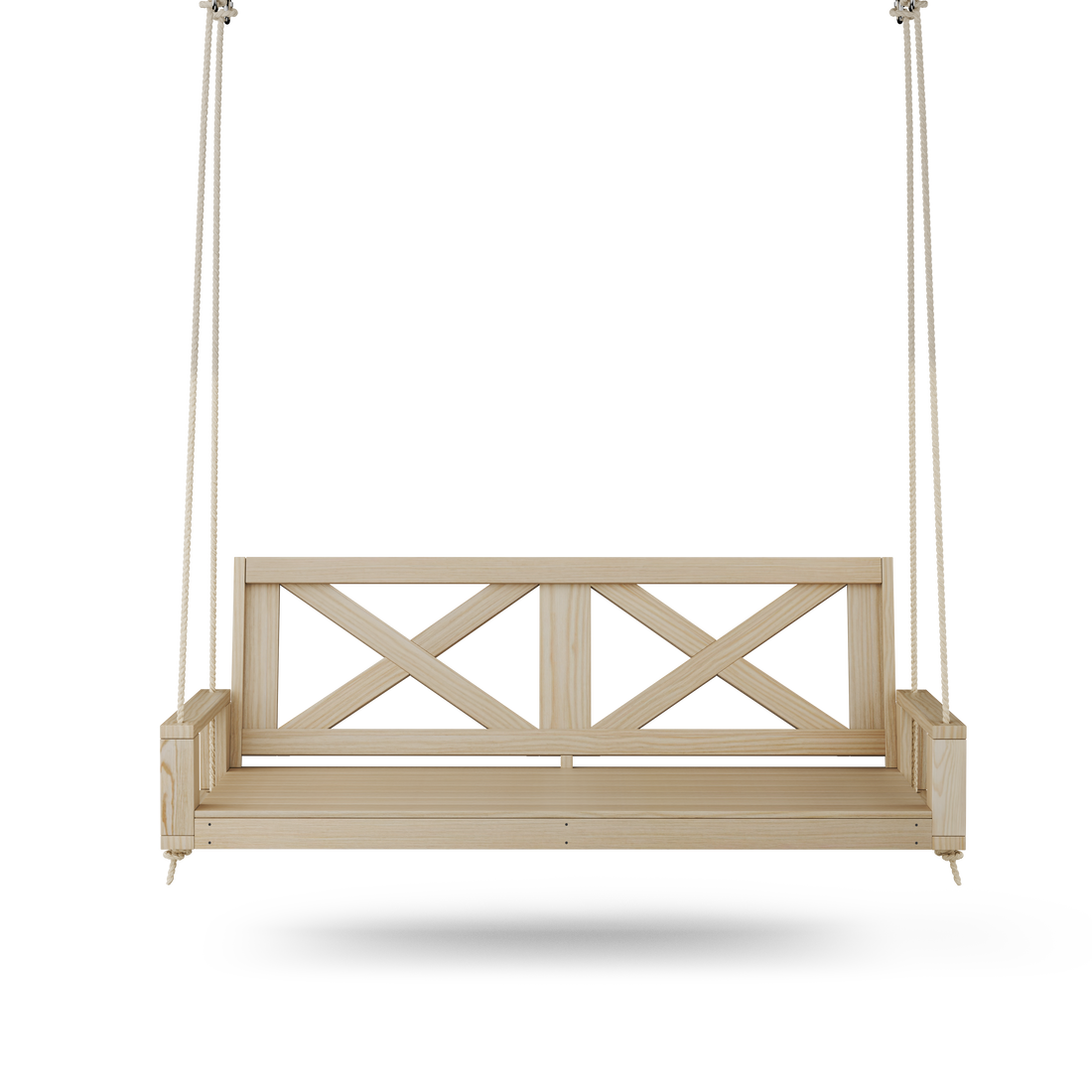 Amish Casual Malvern Porch Swing Bed, 4 Ft Unfinished with Clearcoat