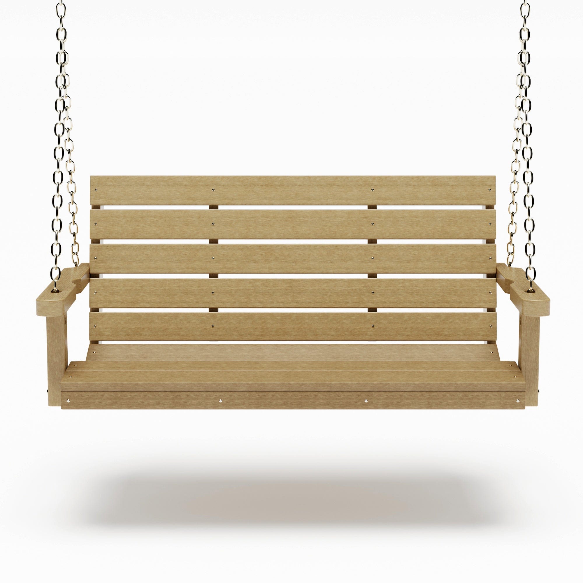 SimplyPoly 5 Foot Amish Made Signature Recycled Plastic Porch Swing, Black