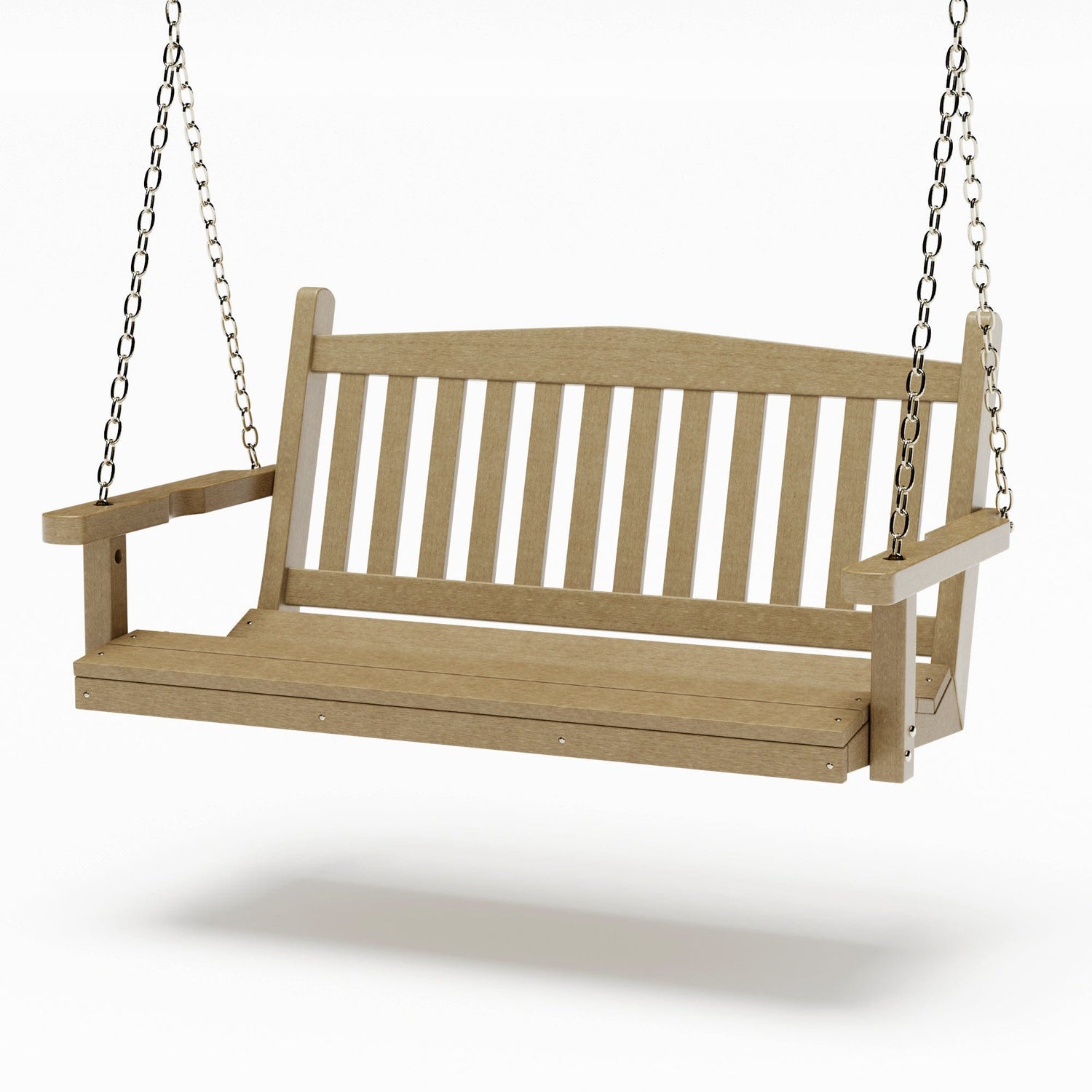 SimplyPoly 4 Foot Amish Made Mission Recycled Plastic Porch Swing, Patriot Blue