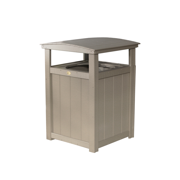 LuxCraft Poly Lumber Outdoor Trash Can