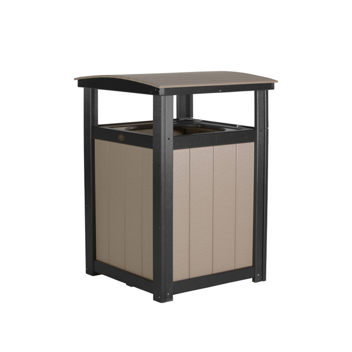 LuxCraft Poly Lumber Outdoor Trash Can