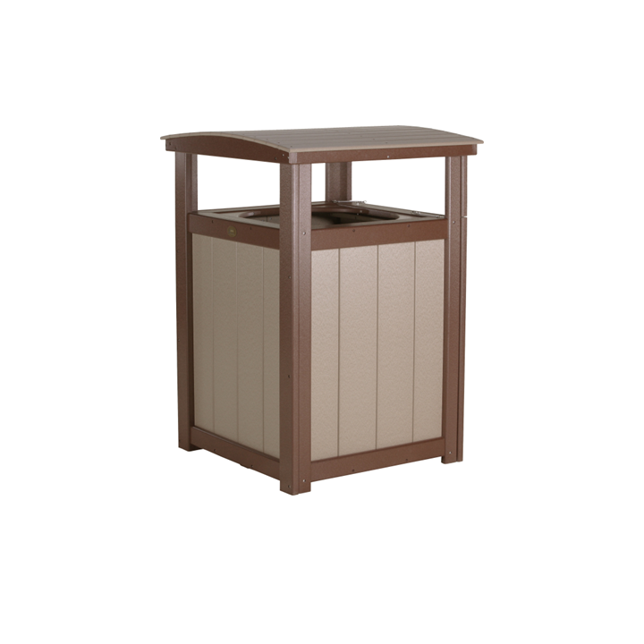 LuxCraft Poly Lumber Outdoor Trash Can