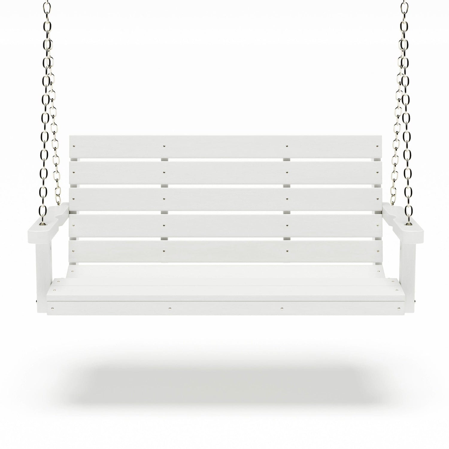 SimplyPoly 4 Foot Amish Made Signature Recycled Plastic Porch Swing, Tudor Brown