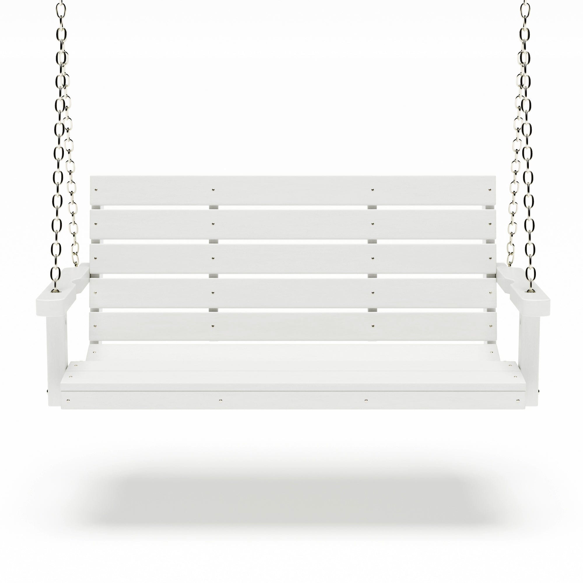 SimplyPoly 4 Foot Amish Made Signature Recycled Plastic Porch Swing, Tudor Brown