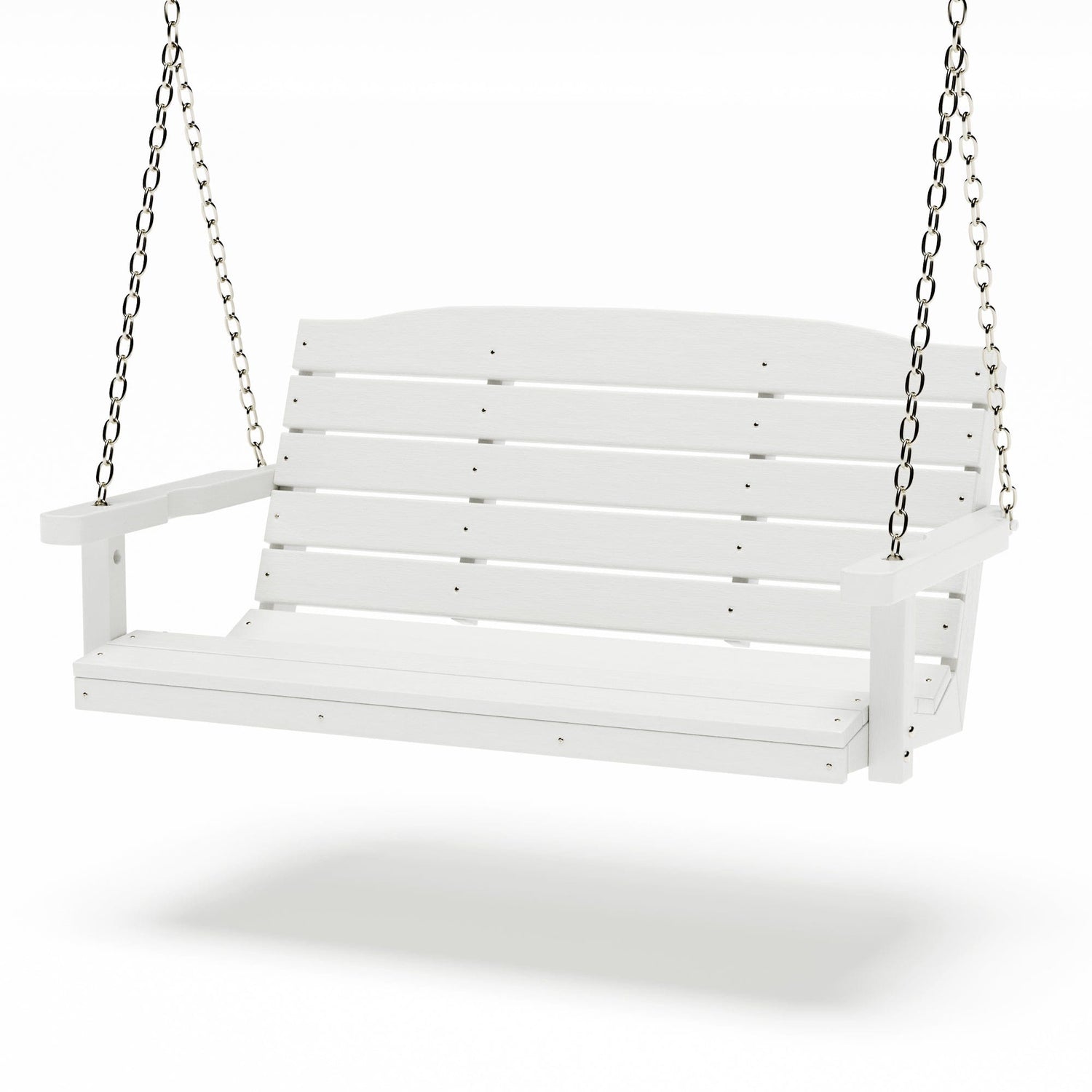 SimplyPoly 4 Foot Amish Made Classic Recycled Plastic Porch Swing, Dark Grey