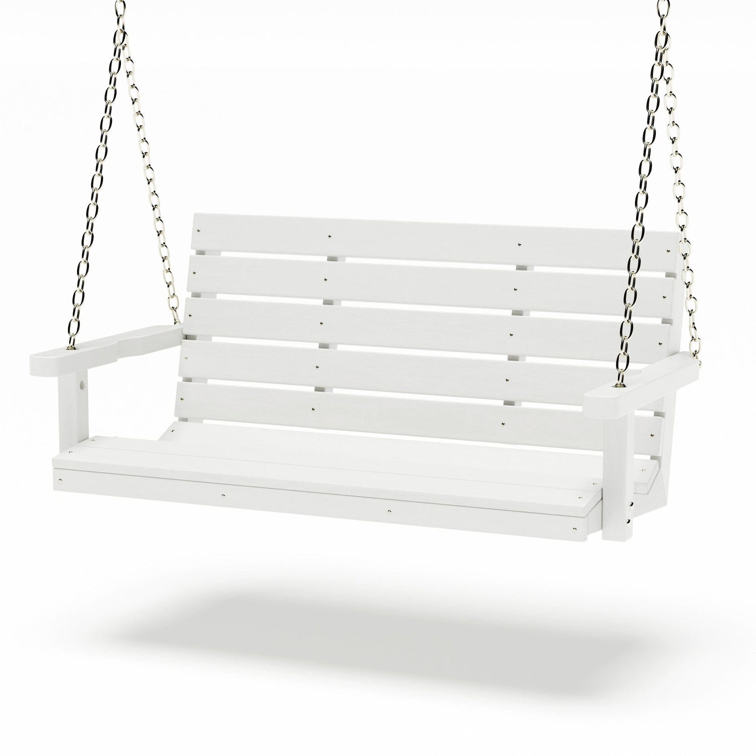 SimplyPoly 4 Foot Amish Made Signature Recycled Plastic Porch Swing, Dark Grey