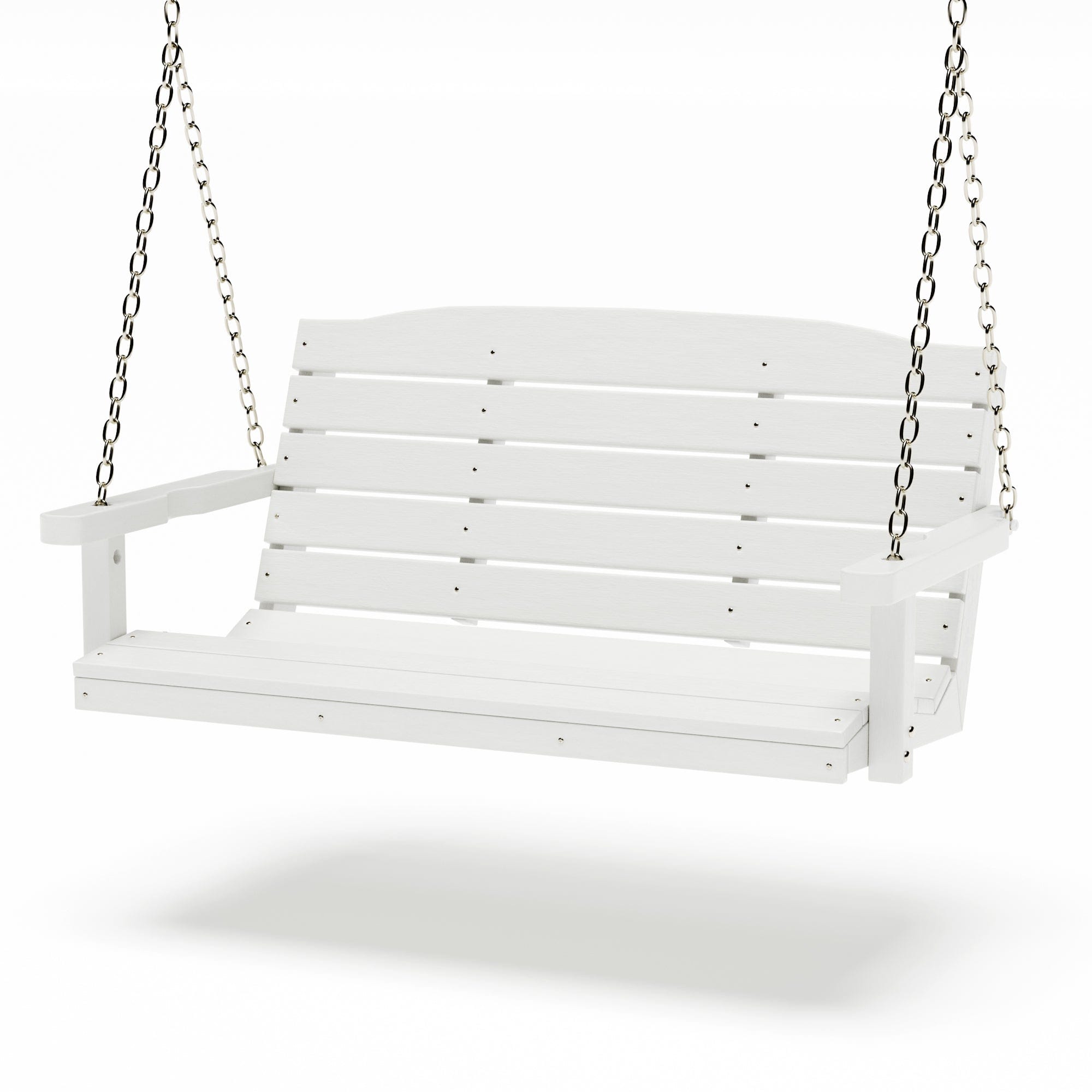 SimplyPoly 5 Foot Amish Made Classic Recycled Plastic Porch Swing, Black