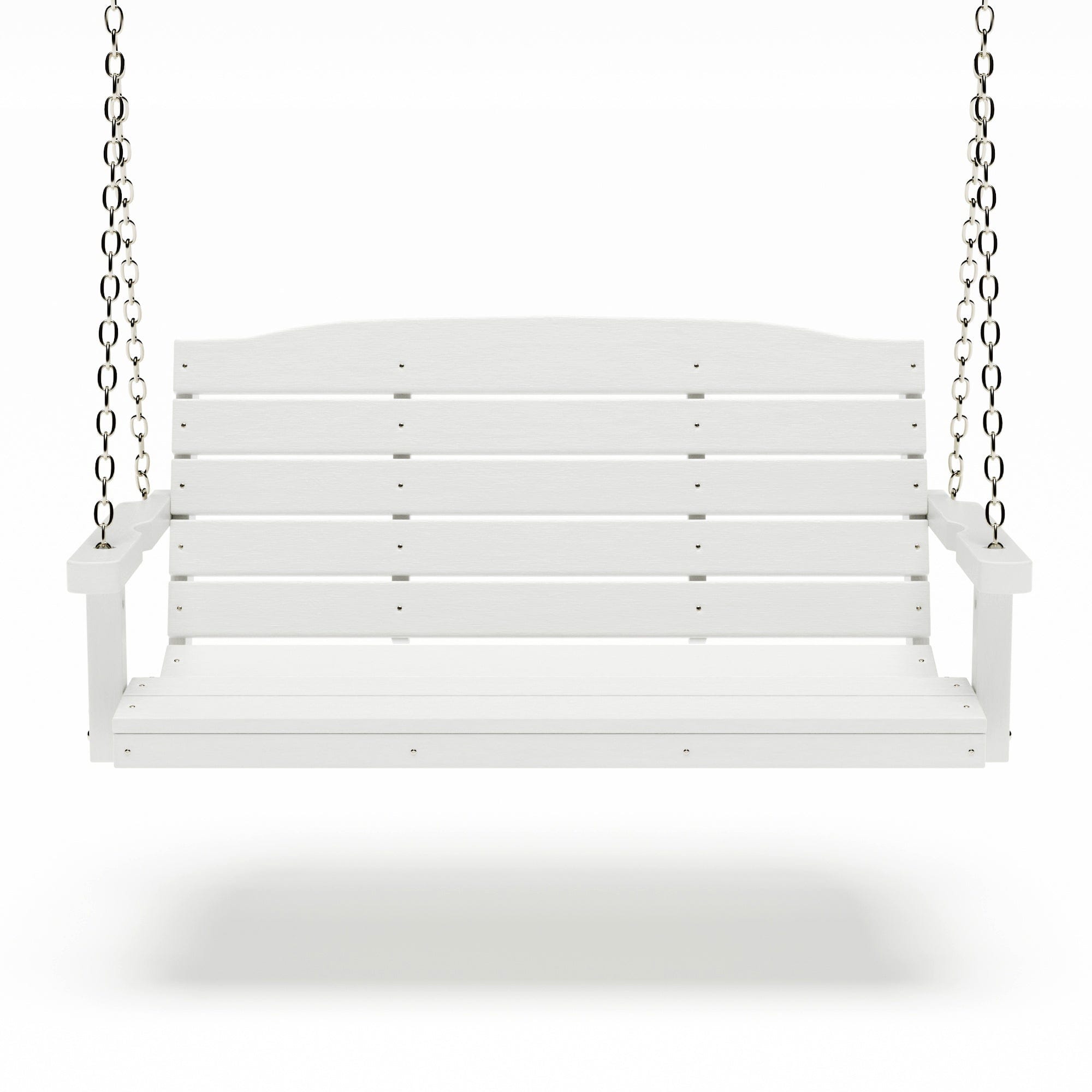 SimplyPoly 5 Foot Amish Made Classic Recycled Plastic Porch Swing, Black