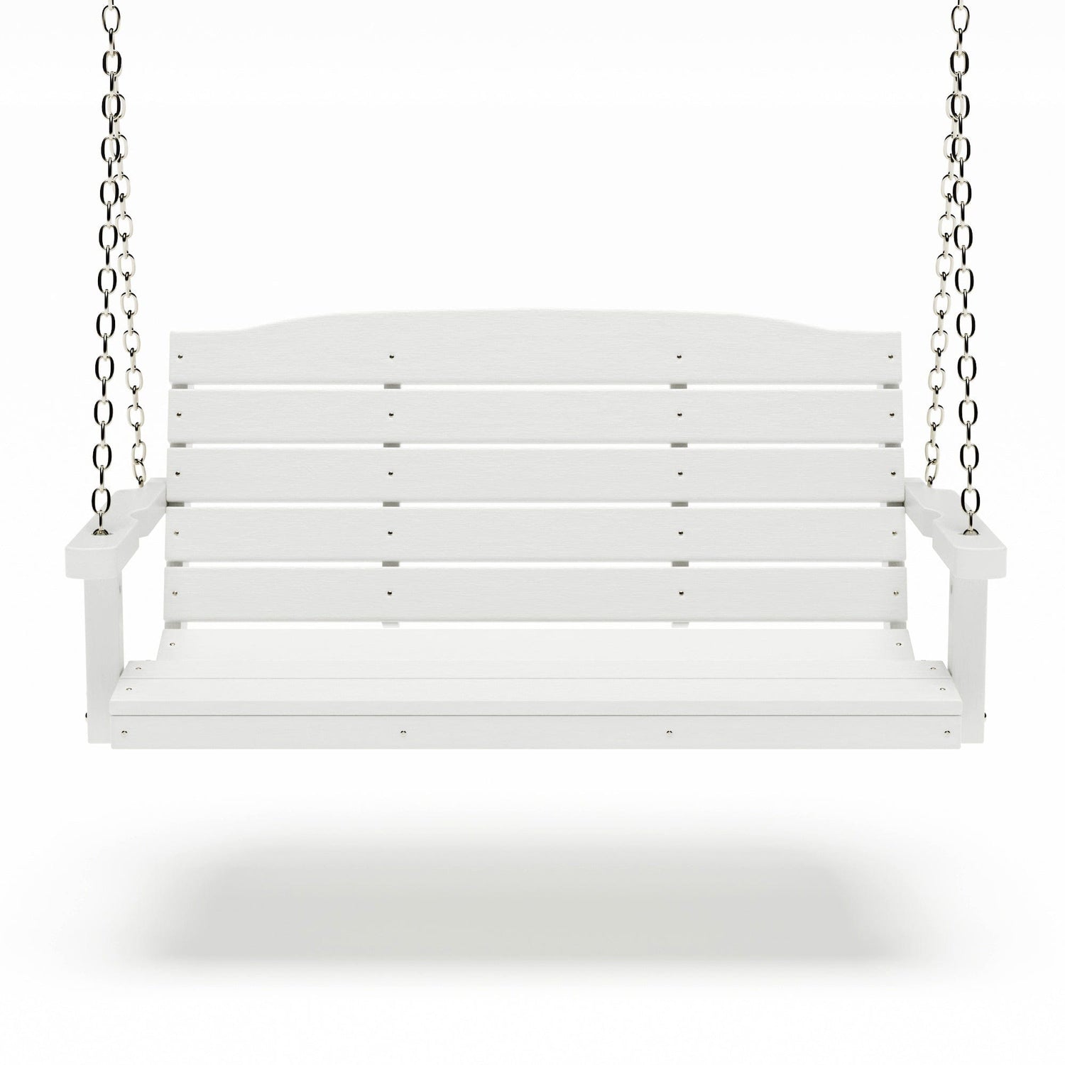 SimplyPoly 5 Foot Amish Made Classic Recycled Plastic Porch Swing, Weathered Wood